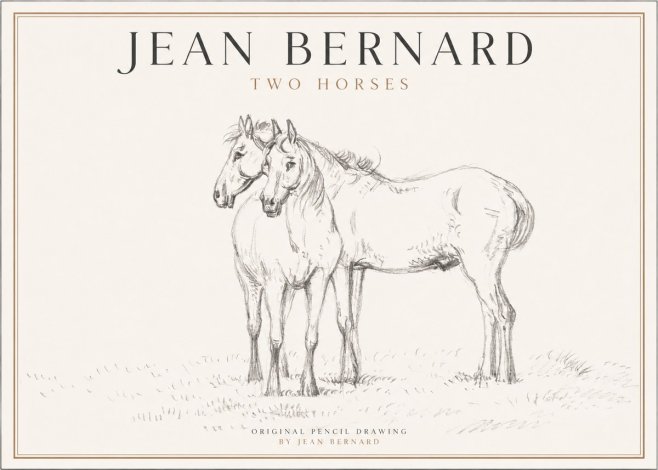 Jean Bernard Two Horses I No1 - Juliste