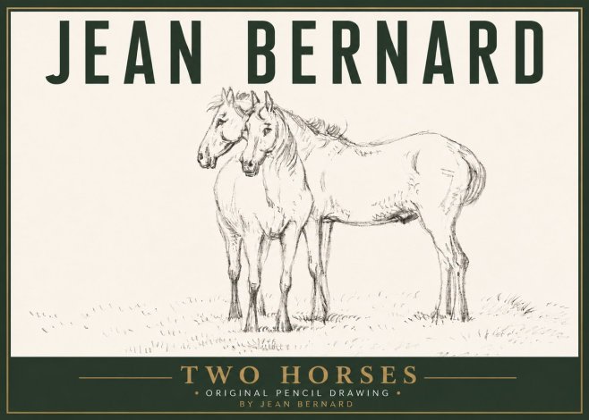 Jean Bernard Two Horses I No5 - Juliste