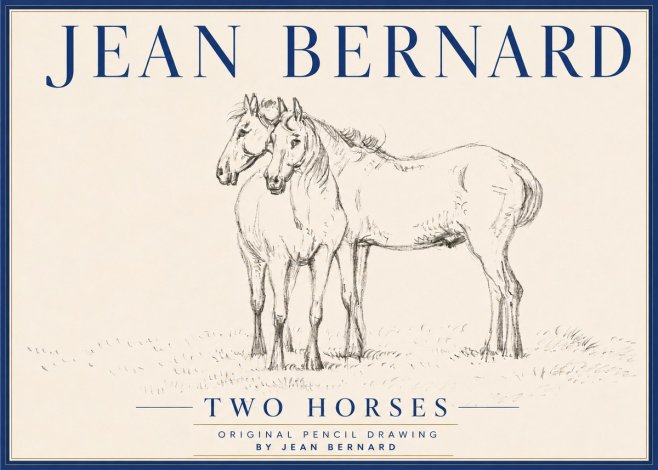 Jean Bernard Two Horses I No6 - Juliste