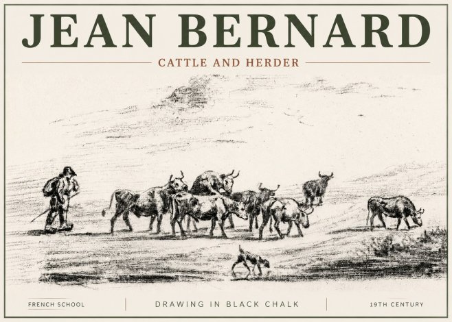 Jean Bernard Cattle and Herder No4 - Juliste