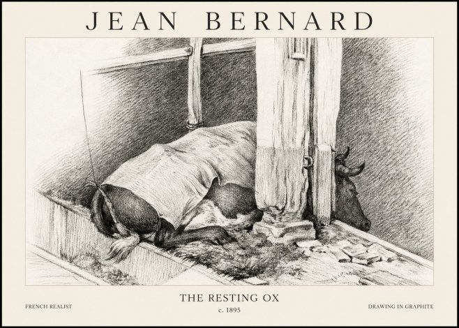 Jean Bernard The Resting Ox No1 - Juliste