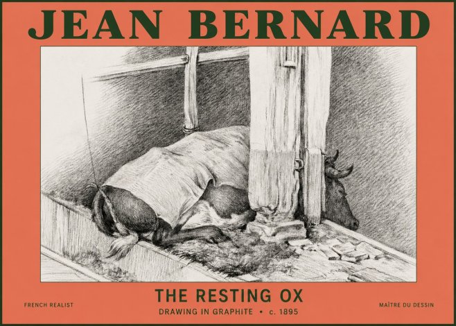 Jean Bernard The Resting Ox No2 - Juliste