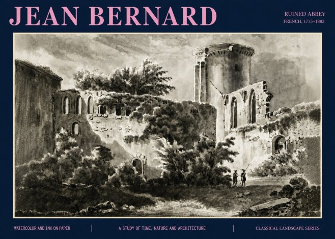 Jean Bernard Ruins of an Old Abbey No5 - Juliste