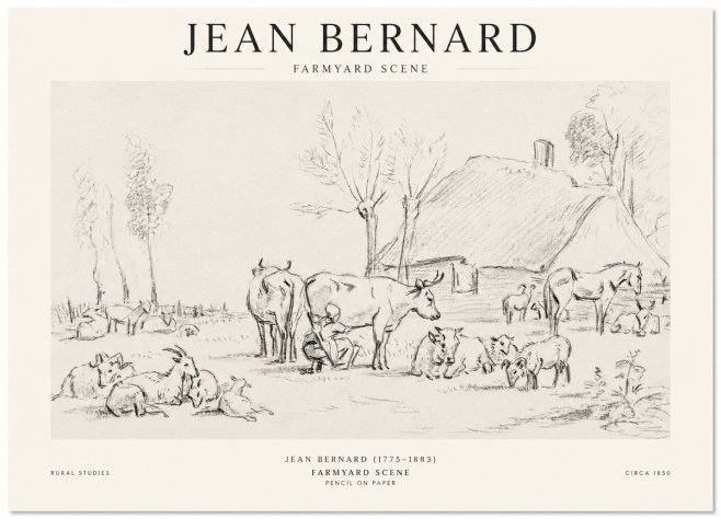 Jean Bernard Farmyard Scene No1 - Juliste