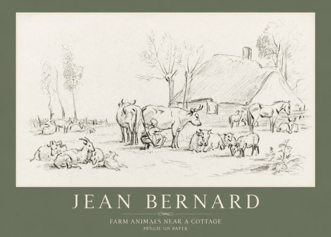 Jean Bernard Farmyard Scene No4 - Juliste