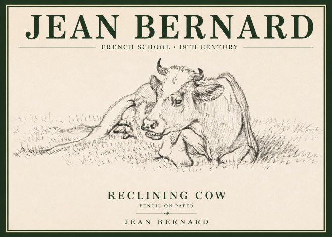 Jean Bernard Reclining Cow III No4 - Juliste