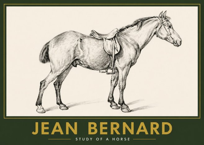 Jean Bernard Study of a Horse X No2 - Juliste