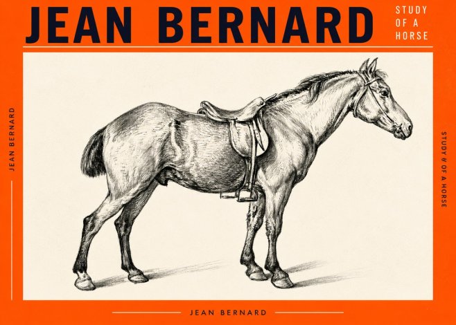 Jean Bernard Study of a Horse X No3 - Juliste