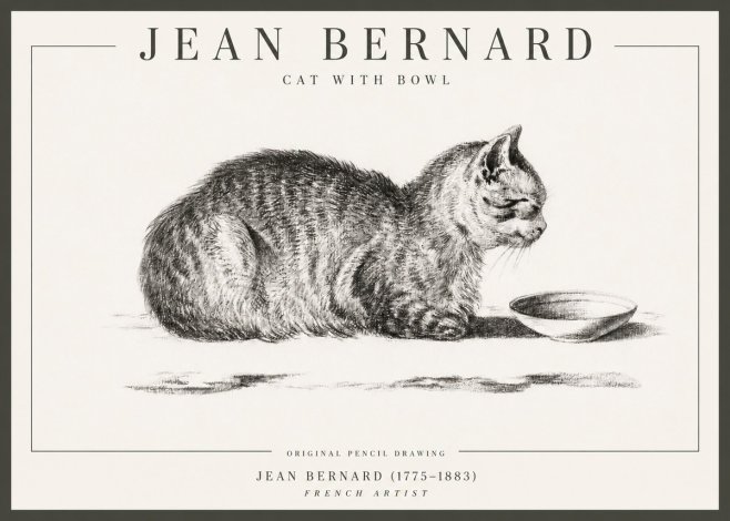 Jean Bernard The Cat No5 - Juliste