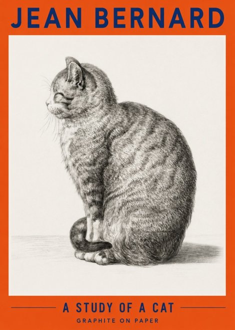 Jean Bernard Cat in Profile No4 - Juliste