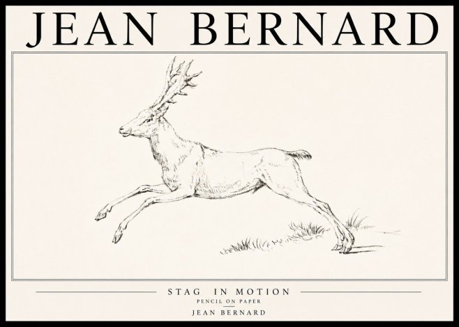 Jean Bernard Stag in Motion No6 - Juliste