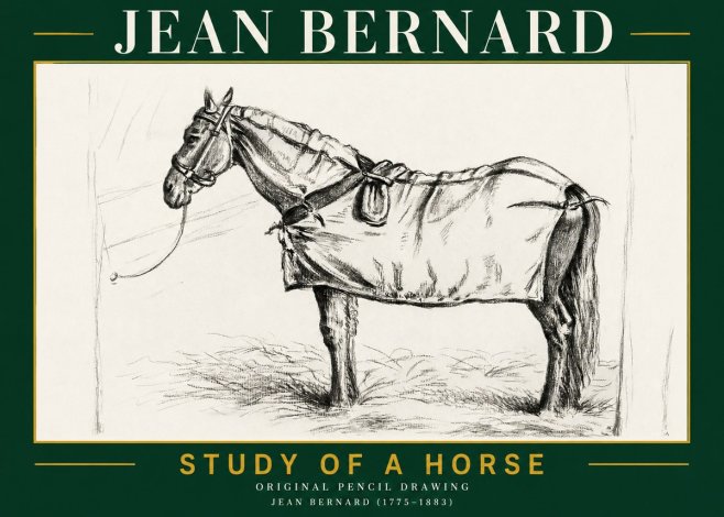 Jean Bernard Study of a Horse XI No2 - Juliste