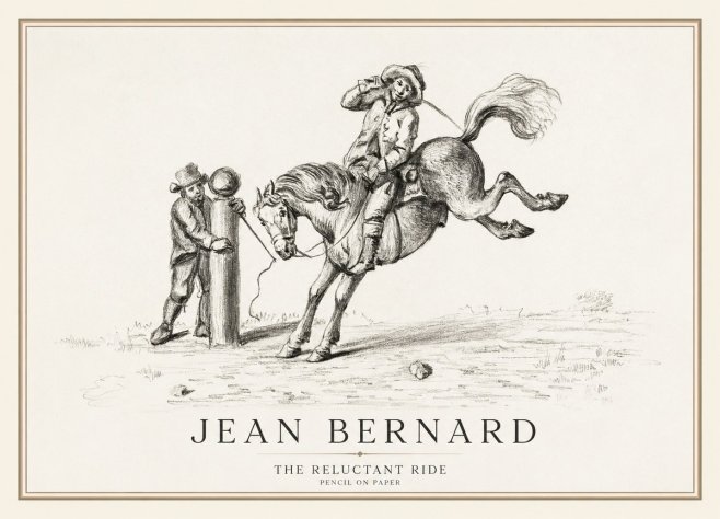 Jean Bernard A Study of the Bucking Horse No3 - Juliste