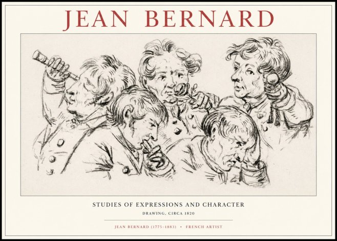 Jean Bernard Studies of Expressions and Character No1 - Juliste