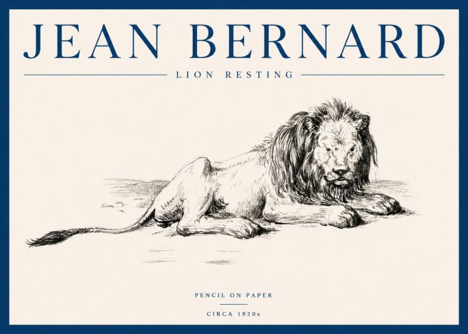 Jean Bernard Lion Resting No5 - Juliste