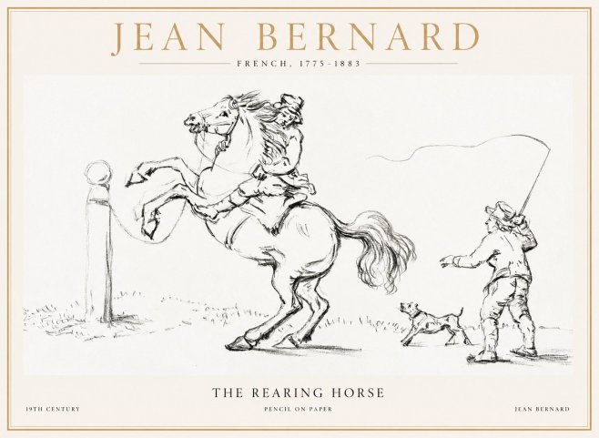 Jean Bernard The Rearing Horse I No1 - Juliste