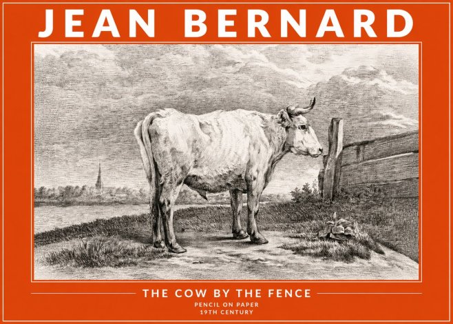 Jean Bernard Study of a Cow XV No4 - Juliste