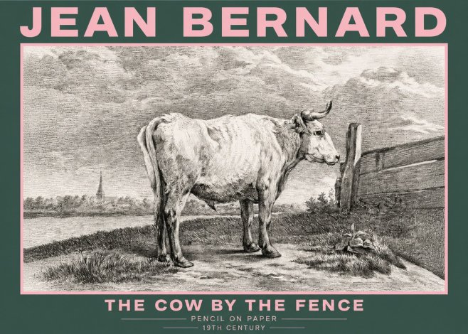 Jean Bernard Study of a Cow XV No5 - Juliste