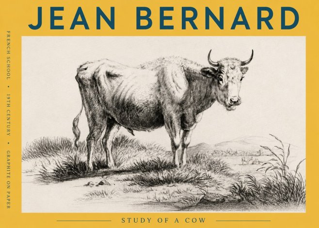 Jean Bernard Study of a Cow XVI No6 - Juliste