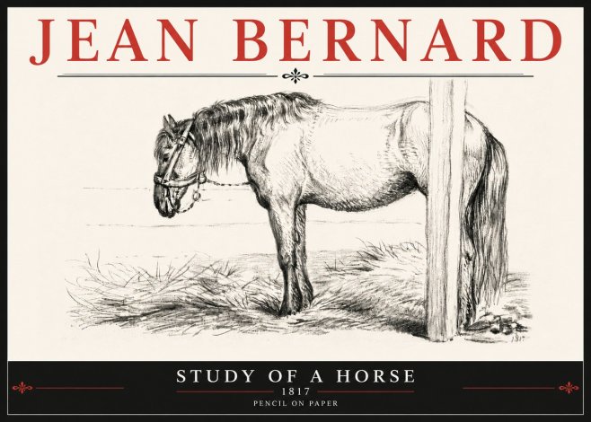 Jean Bernard Study of a Horse XII No6 - Juliste