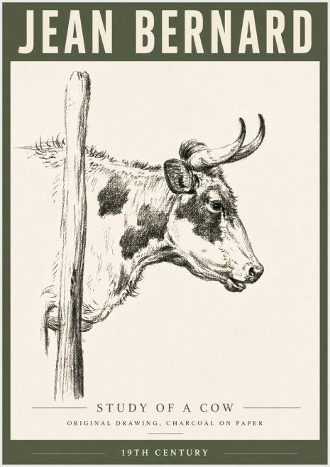 Jean Bernard Study of a Cow XVII No6 - Juliste