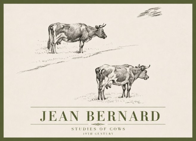 Jean Bernard Studies of Cows III No4 - Juliste