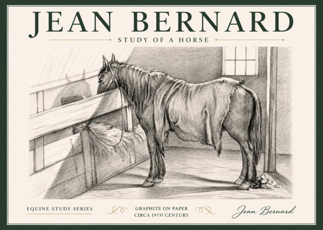 Jean Bernard Study of a Horse XIII No5 - Juliste