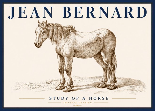 Jean Bernard Study of a Horse XIV No6 - Juliste