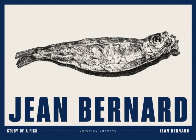 Jean Bernard Study of a Fish V No5 - Juliste