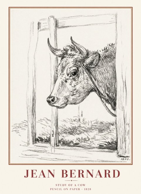 Jean Bernard Study of a Cow XVIII No1 - Juliste