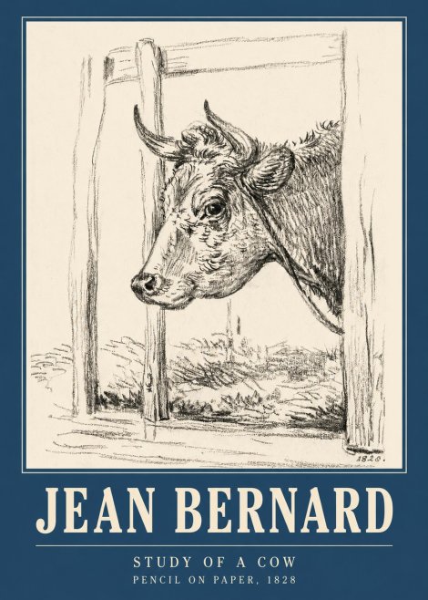 Jean Bernard Study of a Cow XVIII No3 - Juliste