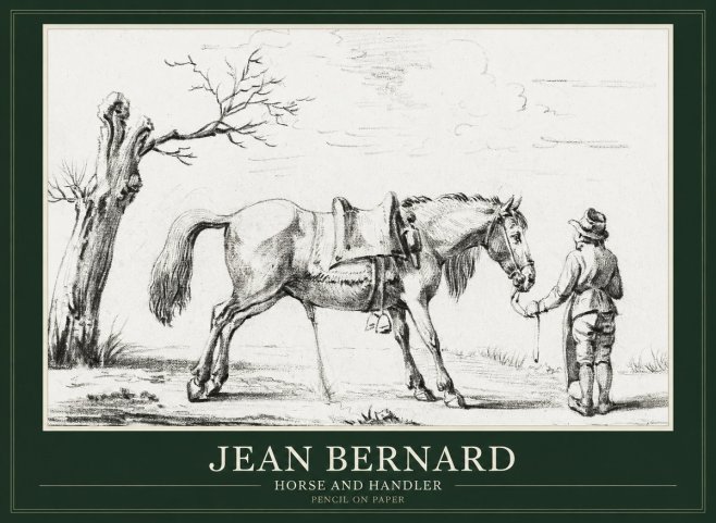 Jean Bernard Horse and Handler No1 - Juliste