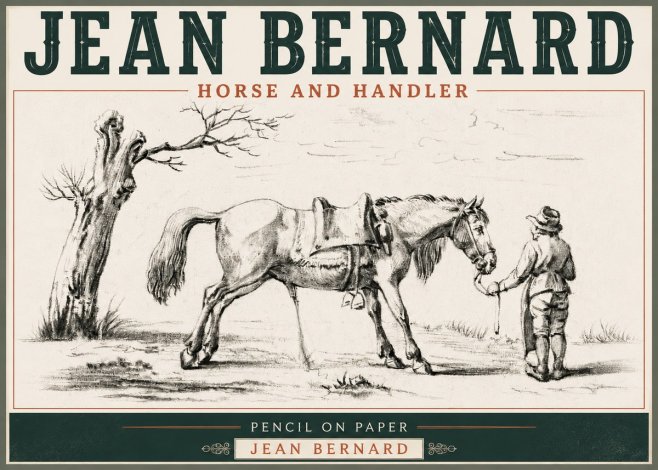 Jean Bernard Horse and Handler No6 - Juliste