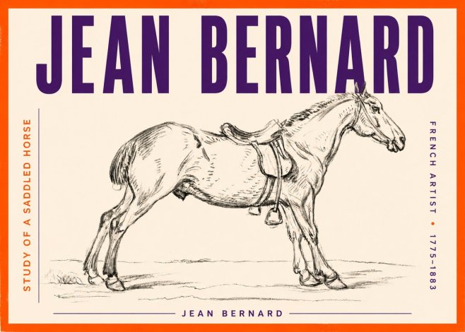 Jean Bernard Study of a Saddled Horse No3 - Juliste
