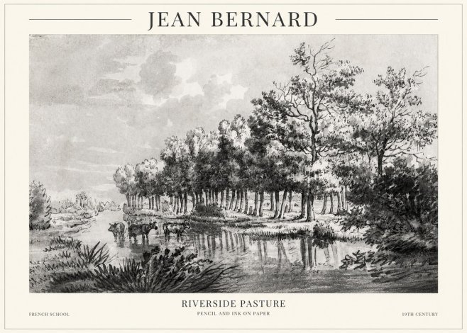 Jean Bernard Riverside Pasture No1 - Juliste