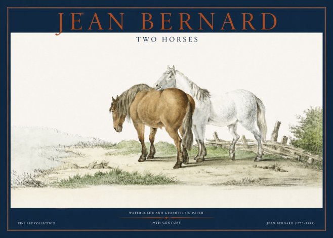 Jean Bernard Two Horses II No2 - Juliste