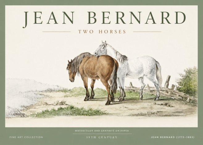Jean Bernard Two Horses II No4 - Juliste