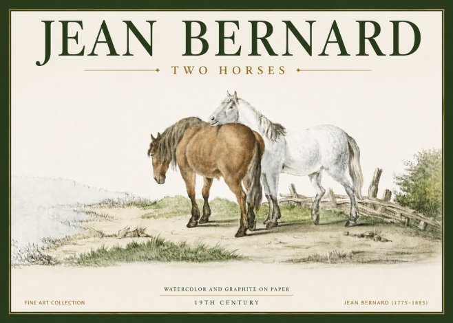 Jean Bernard Two Horses II No6 - Juliste
