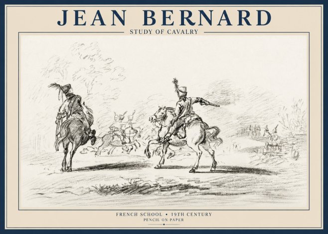 Jean Bernard Study of Cavalry No1 - Juliste