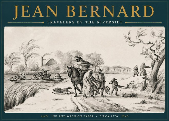 Jean Bernard Travelers by the Riverside No4 - Juliste