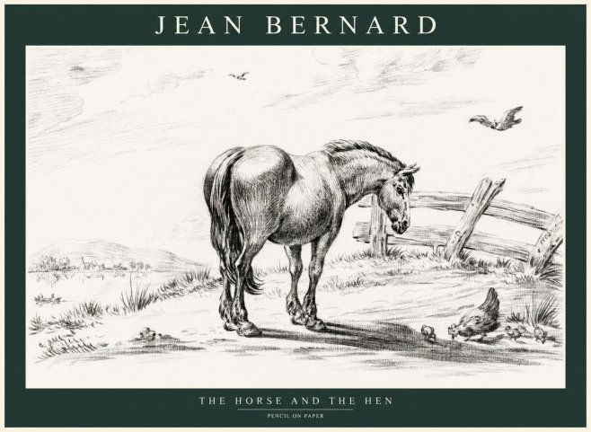 Jean Bernard Horse at the Fence No2 - Juliste