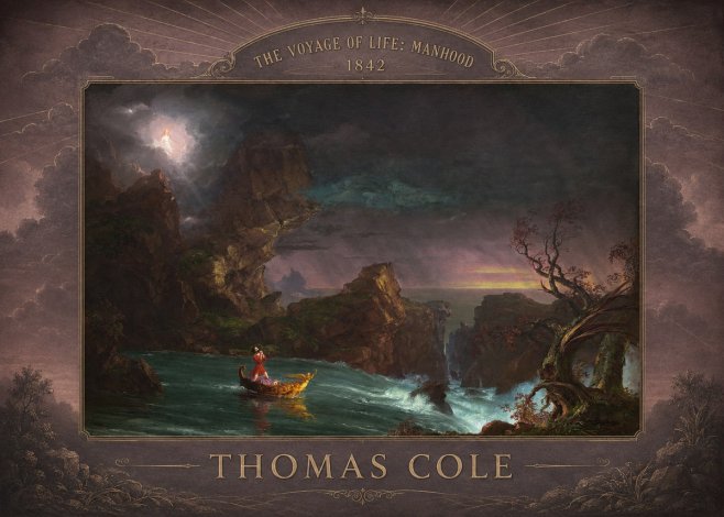 Thomas Cole The Voyage of Life: Manhood II No4 - Juliste
