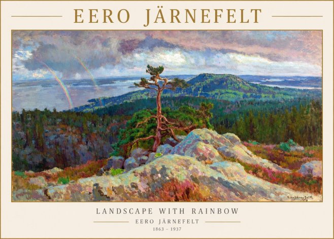 Eero Järnefelt Landscape with Rainbow, 1915 No2 - Juliste