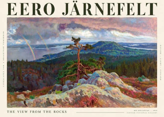 Eero Järnefelt Landscape with Rainbow, 1915 No4 - Juliste