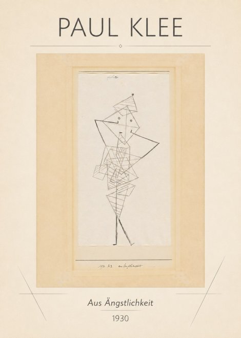 Paul Klee Aus Ängstlichkeit No1 - Juliste