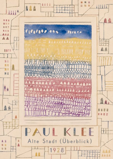 Paul Klee Alte Stadt (Überblick) No4 - Juliste