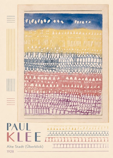 Paul Klee Alte Stadt (Überblick) No5 - Juliste