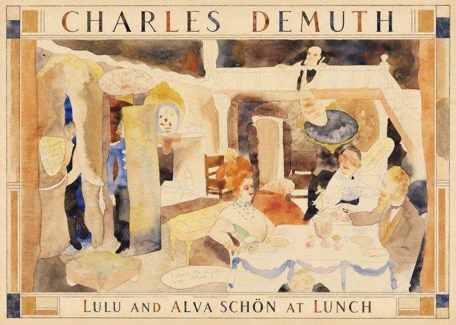 Charles Demuth Lulu and Alva Schön at Lunch No1 - Juliste