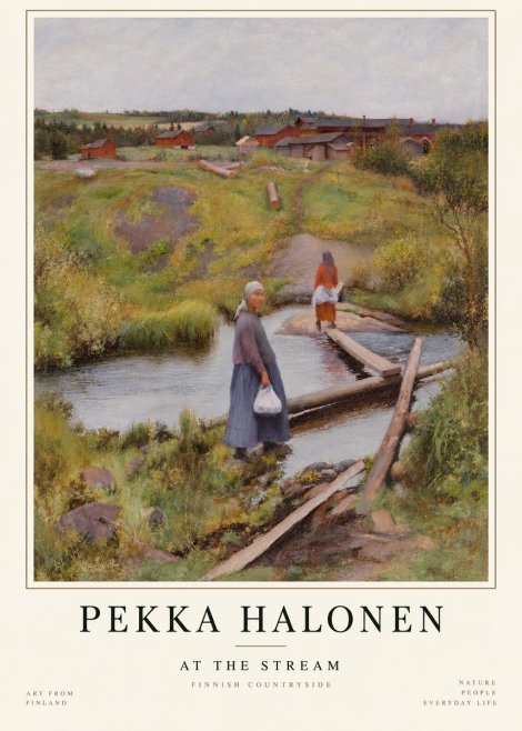 Pekka Halonen At the Stream No1 - Juliste