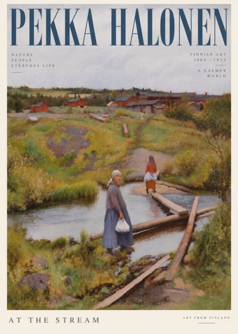 Pekka Halonen At the Stream No5 - Juliste